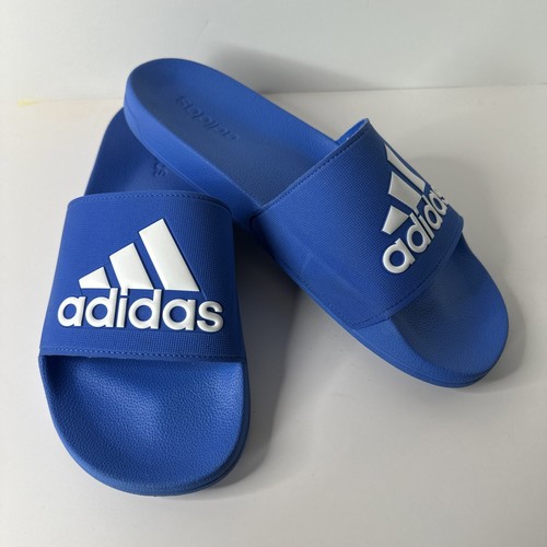 Scivolo doccia uomo Adidas Originals Adilette blu bianco. Uomo Taglia 13US OTTIMO