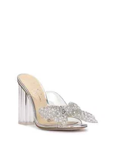 NIB Jessica Simpson Women's Saidah Block Heel in Clear - Picture 1 of 4