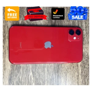 Apple iPhone 11 128GB 64GB Fully Unlocked Att Verizon -White Purple Red- 4G LTE - Picture 1 of 9
