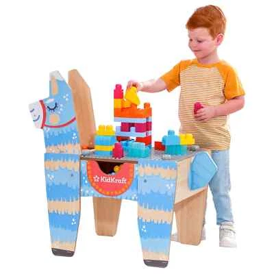 Mesa de ladrillos de construcción KidKraft llama piñata con 50 bloques Foto 1 de 4
