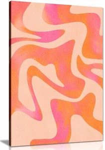 Abstract Wave - Peach Fuzz Picture Print, Wall Art Pictures for Home Decor  - Picture 1 of 8