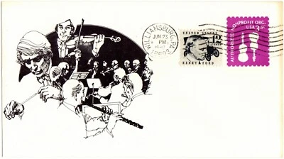 1980 USPS 3.5¢ VIOLINS NONPROFIT ORG DRC CACHET FIRST DAY COVER Scott U590 1286a - Image 1 of 4