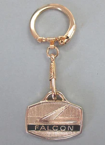 Vintage Ford FALCON Yellow Gold Key Ring Key Fob 1960 1961 1962 1963 1964 1965  - Picture 1 of 4