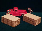 2 HO Scale 2” x 12” x 12ft Lumber Yard Stacks Loads Stickered Boards Planks