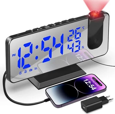 TAKRINK Wecker Digital Radiowecker 4 Stufen Bildschirmhelligkeit großer Screen - Bild 1 von 4