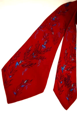 Corbata para el cuello de colección Fortune Cravats años 50 caprichosa floral hadas corbata pictórica 53 x 3,5" Foto 1 de 4