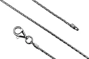 925 Sterling Silver Rhodium Plated COR 120 Chain Necklace 1.2mm Made In ITALY - Picture 1 of 3