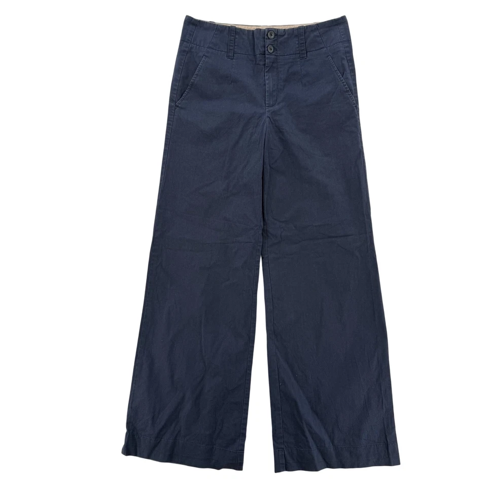 Pantalones Vince para mujer 4 piernas anchas tiro alto mezcla de algodón pantalones hechos en EE. UU. Foto 1 de 4