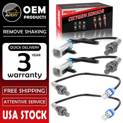 ✅ OEM Upstream + Downstream 4 Oxygen O2 Sensors For Chevy Tahoe GMC Sierra Yukon - Image 1 of 4