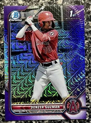 Denzer Guzman - 2022 Bowman Chrome #BCP-138 - 1st Purple Mojo Refractor /250 - Image 1 of 2