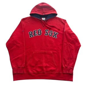 Vintage y2k Majestic Athletic Boston Red Sox Hoodie Sweatshirt Size 2XL MLB - Picture 1 of 9