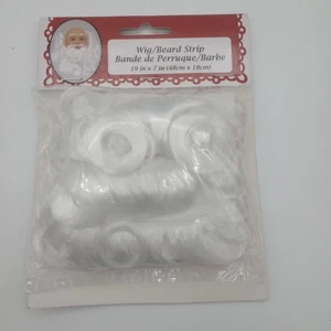 Fiber Craft Perücke/Bart Streifen 3294-05 weiß 19" mal 7" für OOAK Puppen Weihnachtsmann NEU - Bild 1 von 2
