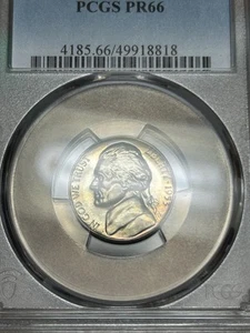 1953 Jefferson Nickel PCGS PR 66 Not Labeled As FS 401 Re Engraved Ribbon - Picture 1 of 12