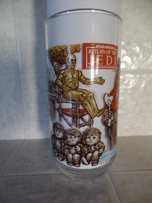  Star Wars Return Of Jedi Burger King Glass Ewok Village y C3PO Excelente Foto 1 de 2