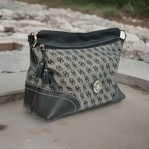 DOONEY & BOURKE Black Signature DB Logo Damen Handtasche NEAR MINT!! - Bild 1 von 16