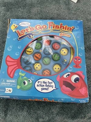 Let's Go Fishin' Game Full Game Beat Up Box Pressman Toy 1-4 Players Age 4 & Up - Image 1 of 3