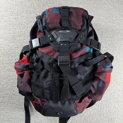 Oakley Icon RC Tactical Nylon Backpack Red Black Blue - Image 1 of 4