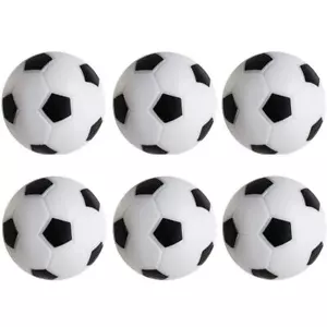 TOSAMZOO Foosball Table Replacement Foosballs, 36mm Black and White - 6 Pack - Picture 1 of 5