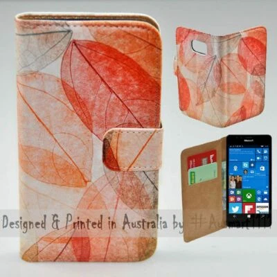 Para Nokia Serie - Hojas de Otoño Tema Impresión Billetera Teléfono Móvil Estuche Cubierta Foto 1 de 3
