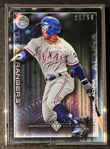 2022 Bowman Transcendent Luisangel Acuna #'d /50 Icons Silver Framed SP METS