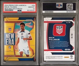 2024 Panini Copa America Prizm Malik TILLMAN USA - Gold Prizm /10 PSA 10 GEM - Bild 1 von 1
