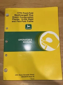 John Deere 1770 MaxEmerge disegnato 12-RN manuale operatore fioriere OMA56576 F6 - Foto 1 di 2