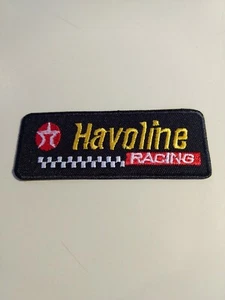 Collectible Havoline Racing Logo 1.5 X 3.25 In. Gas and Oil Advertising Patch - Picture 1 of 4