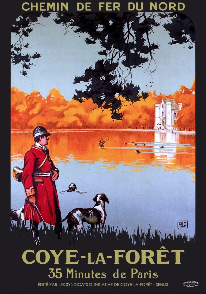 MESIDÉESDECADEAUX Affiche chemin de fer Nord - Coye-la-Forêt