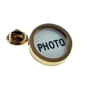 Rose Gold Photo Frame Lapel Pin Badge X2AJTP655 - Picture 1 of 2