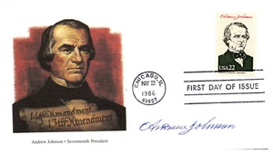 Andrew Johnson 17º Presidente de los Estados Unidos Fleetwood Cachet Primer Día Sin Agregar Sin Sellar PR13 - Imagen 1 de 2