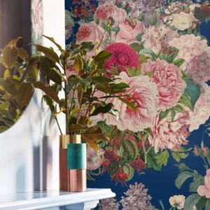 Eco-Friendly Wallpaper Floral Bouquet on Paper Sheets Made in Italy - Picture 1 of 8