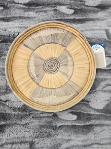 Seagrass Tray Green Natural Decorative Handmade Wall Hanging Africa - Picture 1 of 5