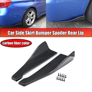 Car Side Skirt 48cm Rocker Splitters Winglet Wings Canard Diffuser Universal 2x - Picture 1 of 8