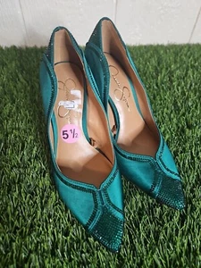 Jessica Simpson Stiletto 3 “ Heels Size 5.5 Green No Box - Picture 1 of 7