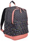 EASTSPORT EMMA BACKPACK WITH INTERIOR LAPTOP SLEEVE, 4 BOOK CAP PEACH W/ DOTS