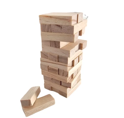 Tumble Tower Wooden Stacking Game Mini Tumbling 36 Wood Blocks - SENT FLATPACKED - Image 1 of 4