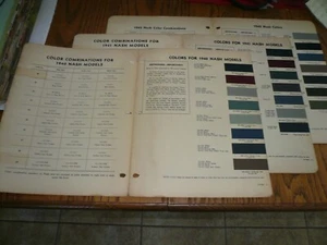 1940 1941 1942 Nash DuPont Dulux Color Chip Paint Sample - Three Years - Vintage - Imagen 1 de 1