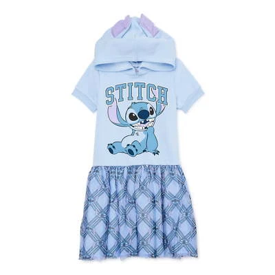 Girls Lilo and Stitch Dress L.O.L Tutu Hoodie 4 5 6 7 8 10 12 HALLOWEEN Costume - Image 1 of 4