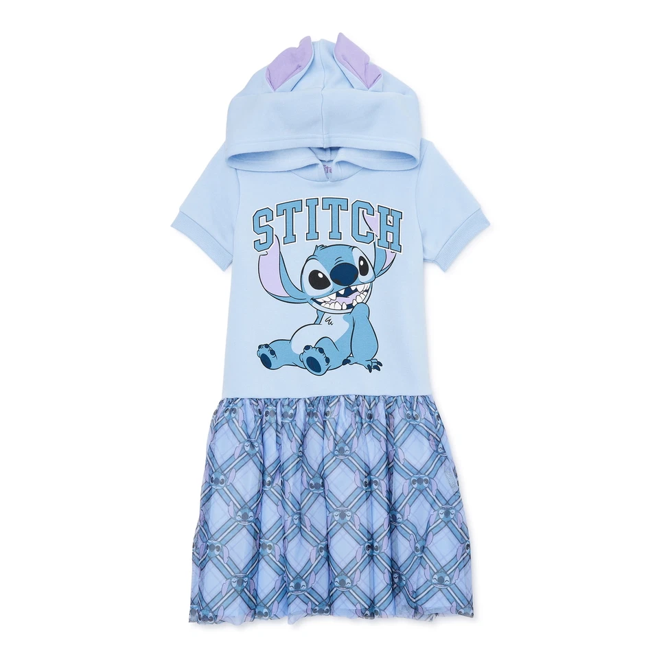 女孩 Lilo and Stitch 连衣裙 L.O.L Tutu 连帽衫 4 5 6 7 8 10 12 万圣节服装 — 第 1/4 张图片
