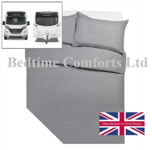 CARAVAN / MOTOR HOME BED DUVET COVER + 2 PILLOWCASES (Corner Cut Off) LH.. - Picture 1 of 34
