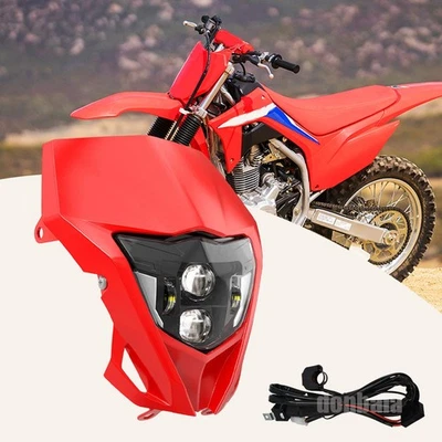 Faro LED para Honda CRF230F CRF250R CRF250F Suzuki DRZ400 Husqvarna TE300 Foto 1 de 4