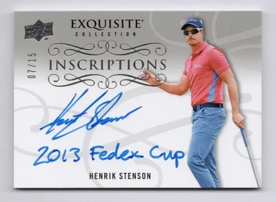 Henrik STENSON 2014 Upper Deck Exquisite Inscriptions Auto #EI-HS 07/15 - Image 1 of 2