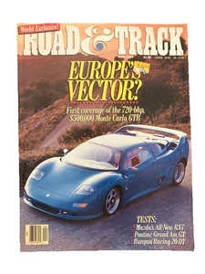Road & Track April 1992 Monte Carlo GTB RX-7 Car Magazine - Imagen 1 de 5