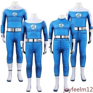 Fantastici Quattro Bambini Costume Stretto per Halloween Supereroe Performance Outfit - Foto 1 di 16