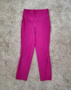 Lululemon Base Pace High-Rise Crop 22” Leggings Hot Pink Size 6 EUC Activewear  - Picture 1 of 6