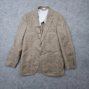 Blazer Peter Millar Para Hombres Mediano A Cuadros Lana Seda Lino Abrigo Deportivo Chaqueta Sin Forro - Imagen 1 de 11