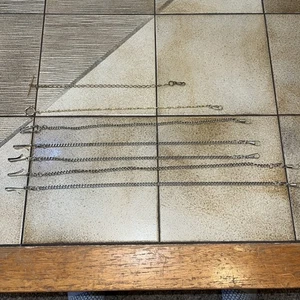 "Cadenas de reloj de bolsillo de 7 unidades de 10"" - 17"" de largo una es vintage la mayoría están en muy buen estado" - Imagen 1 de 11