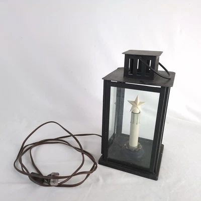 Linterna vela estrella metal negro iluminación Bel Air años 90-Y2K de colección, colgante o mesa Foto 1 de 4