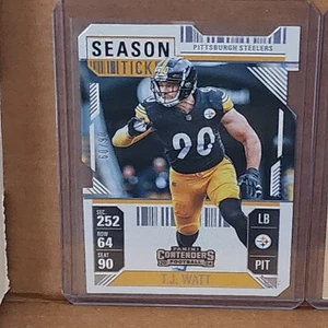 T.J. Watt 2024 Contenders Season Ticket Stub #60/90 Pittsburgh Steelers - Picture 1 of 3