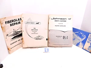 (4) Vintage Johnson Sea Horse Parts, ACC. Boat Repair, Mich. Prop Manuals 1964-+ - Picture 1 of 16